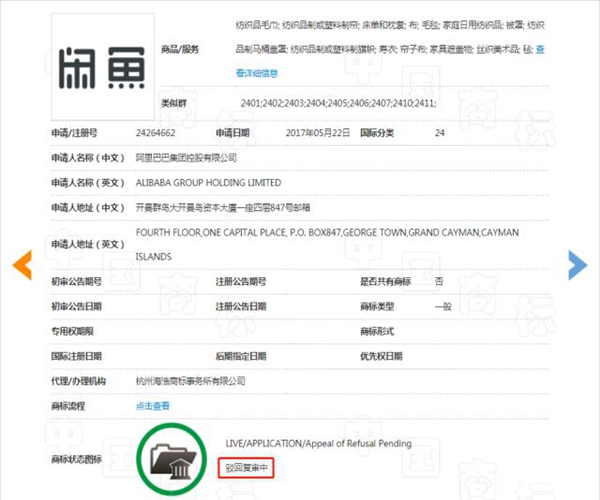 僅僅慢了兩個月，阿里失去一件“閑魚”核心商標