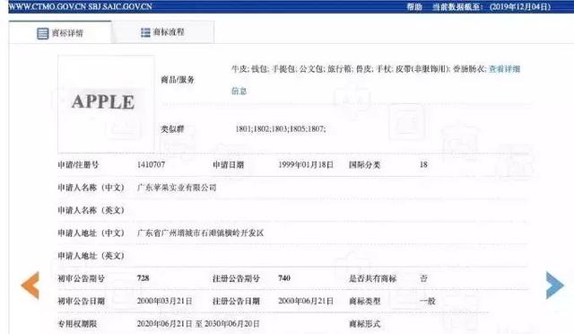 美國蘋果輸給中國蘋果，兩件商標(biāo)不予注冊！