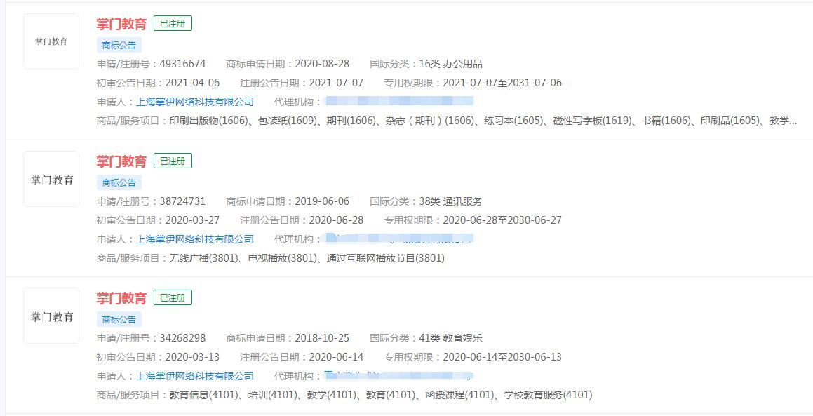 掌門教育正式更名掌門智能，“掌門智能”暫未申請商標(biāo)