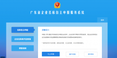 網(wǎng)上注冊公司名稱核準(zhǔn)流程(廣東省企業(yè)名稱自主申報入口)